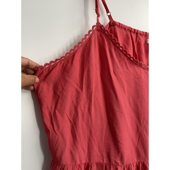 Maurices Red Orange Eyelet Peplum Tank Top Size 3XL - Picture 4 of 8